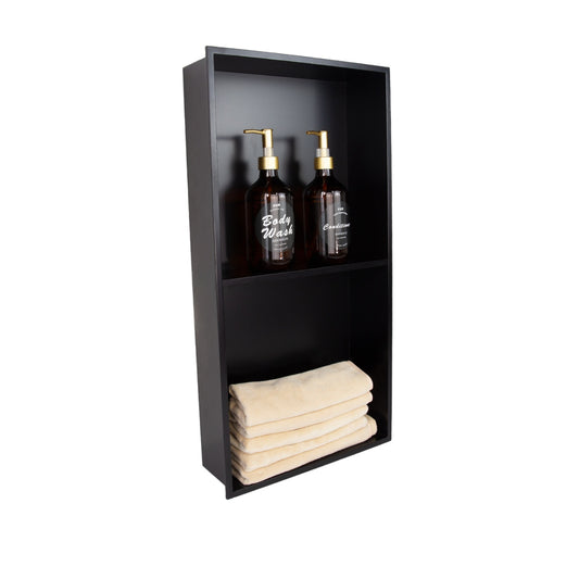 FIESONO Stainless Steel 12" x 24" Shower Niche with Shelf