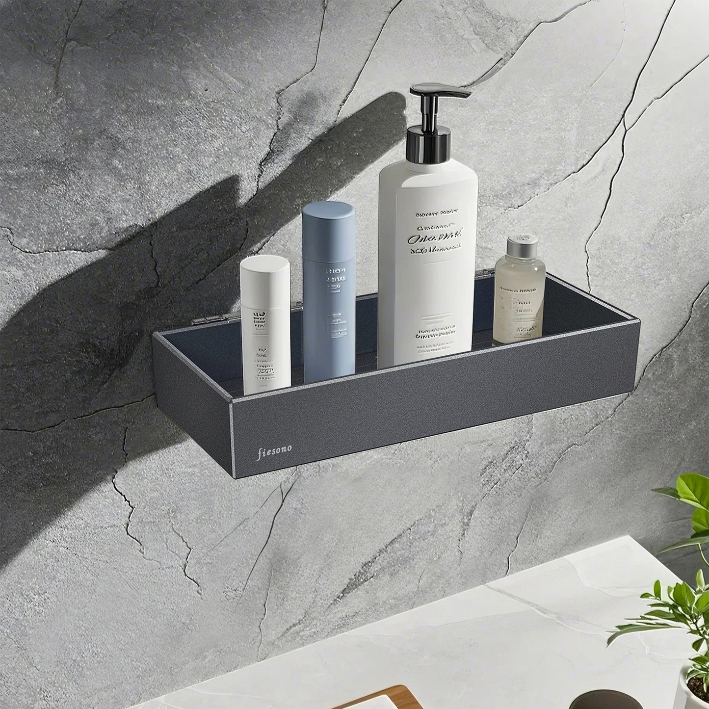 FIESONO Metal Shower Caddy with HOOKS (1 Pack)