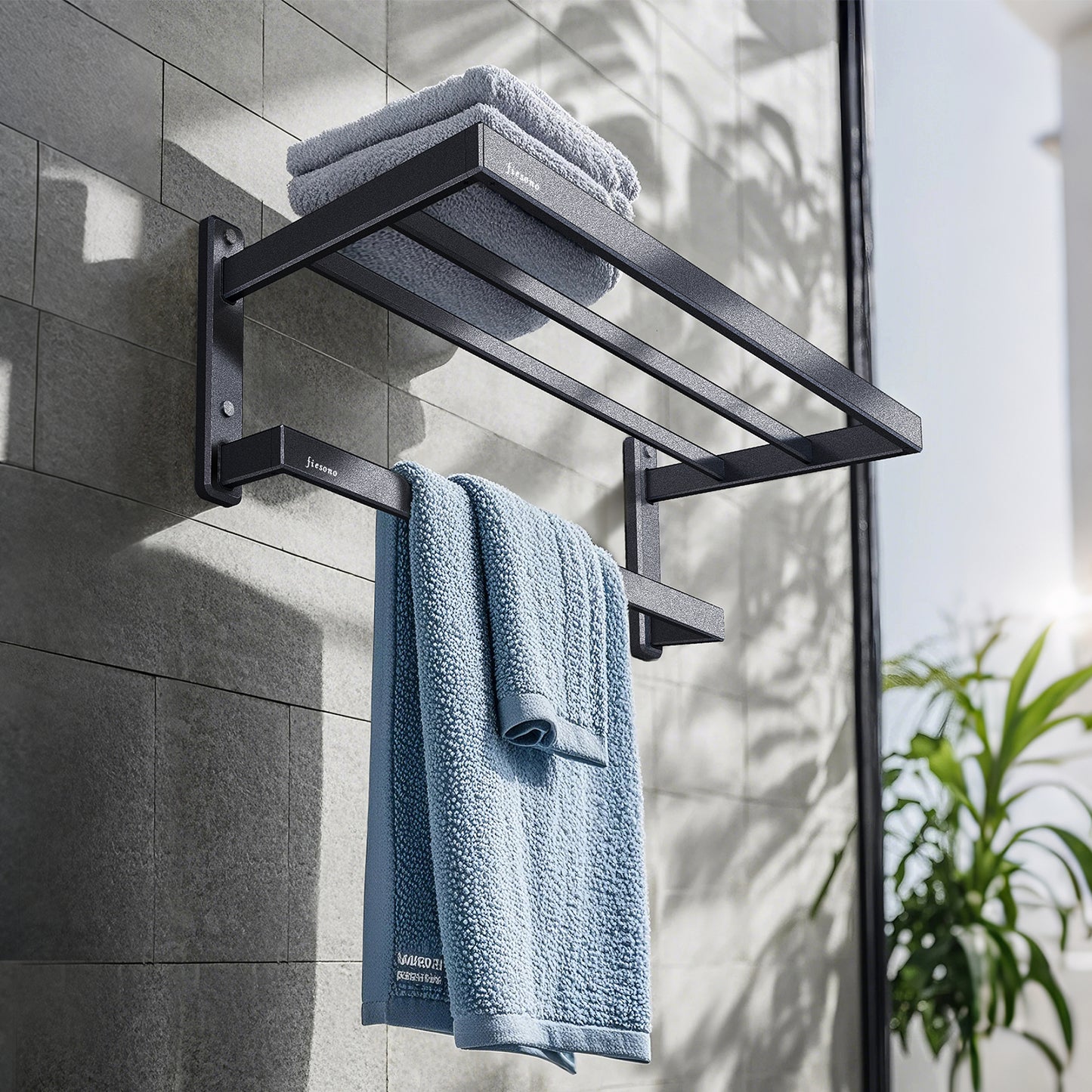 FIESONO Bathroom Double Bar Towel Rack