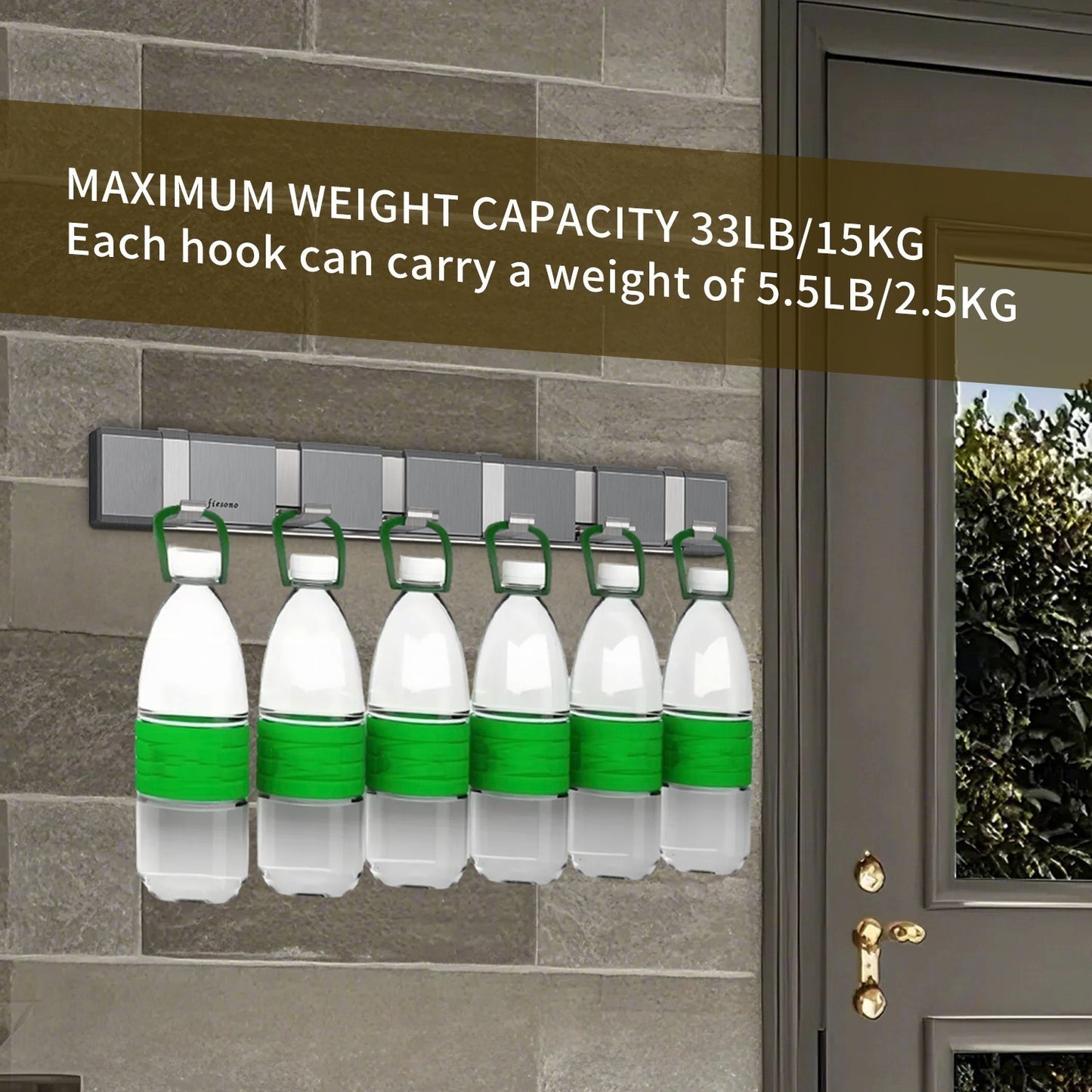 FIESONO Stainless Steel Wall Mount Folding Coat Hooks with 2 Foldable Space Saving Hooks