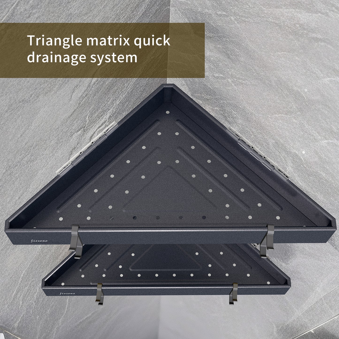 FIESONO 2-Tier Corner Shower Shelves