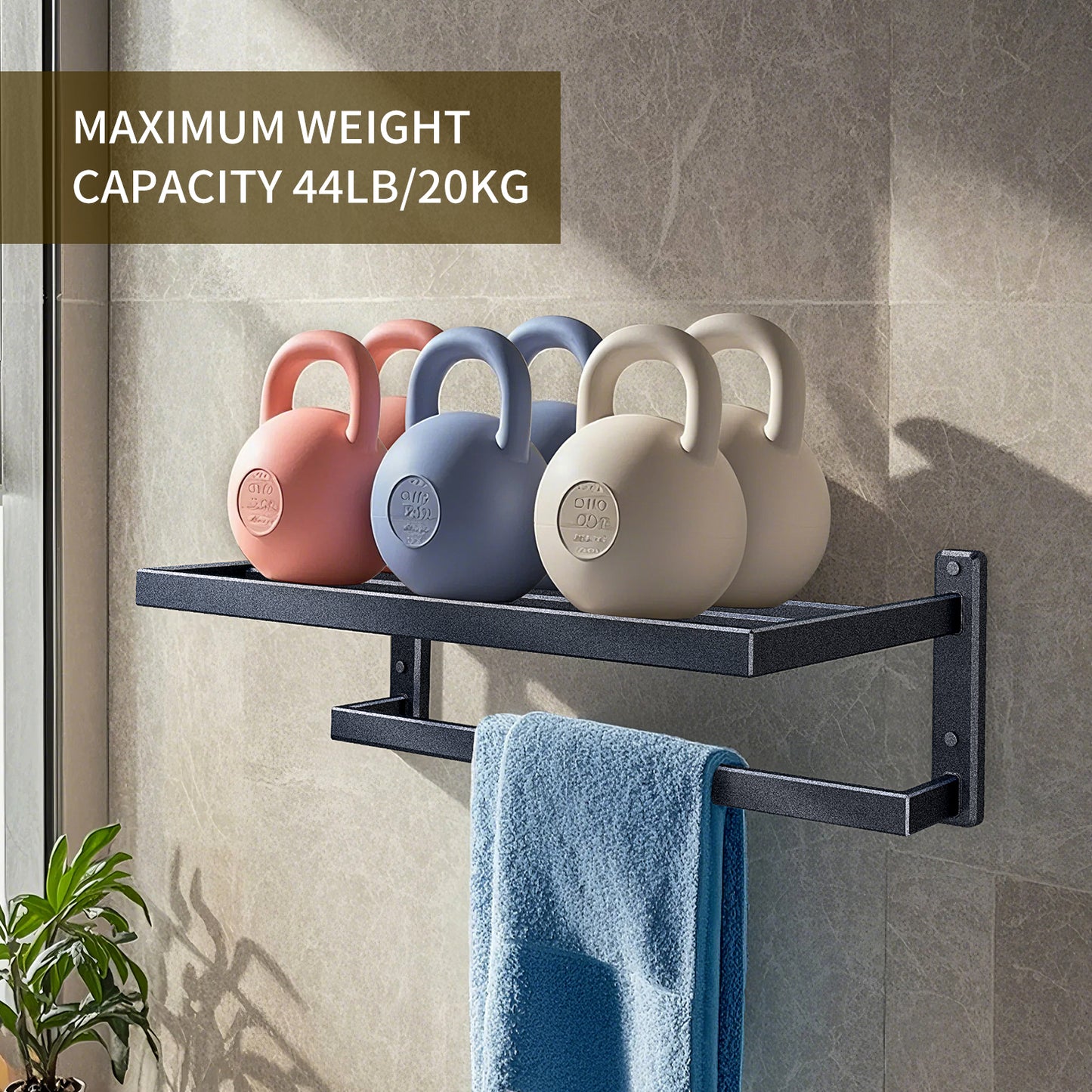 FIESONO Bathroom Double Bar Towel Rack