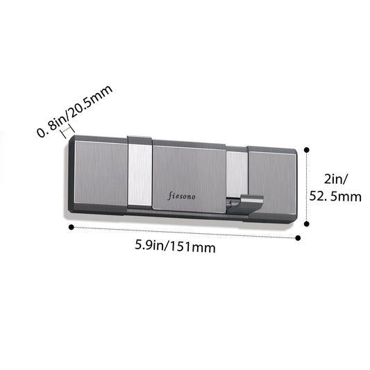 FIESONO Stainless Steel Wall Mount Folding Coat Hooks with 6 Foldable Space Saving Hooks