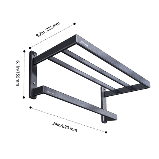 FIESONO Bathroom Double Bar Towel Rack