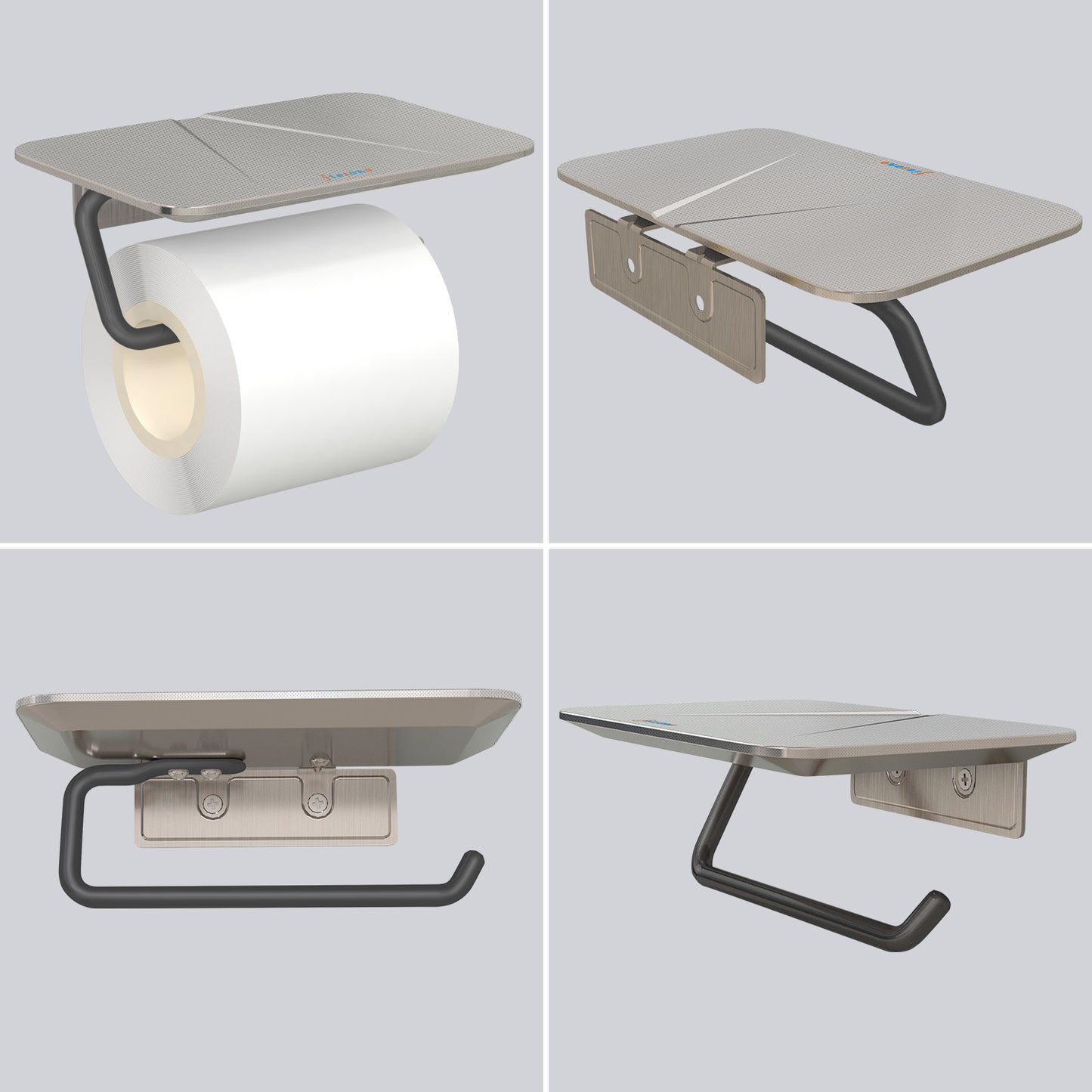 FIESONO Toilet Paper Holder with Shelf