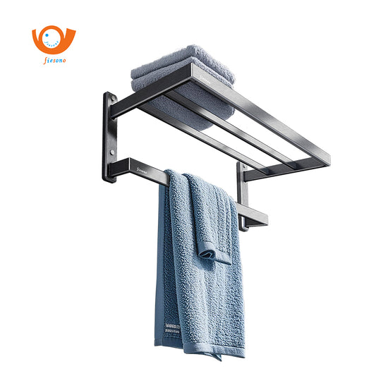 FIESONO Bathroom Double Bar Towel Rack