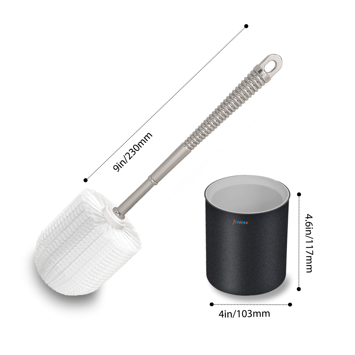 FIESONO Toilet Brush and Holder Set