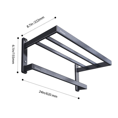 FIESONO Bathroom Double Bar Towel Rack