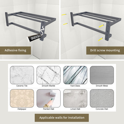 FIESONO Bathroom Double Bar Towel Rack